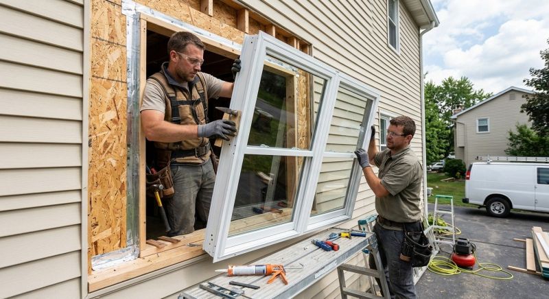 Vinyl Windows Installation project example